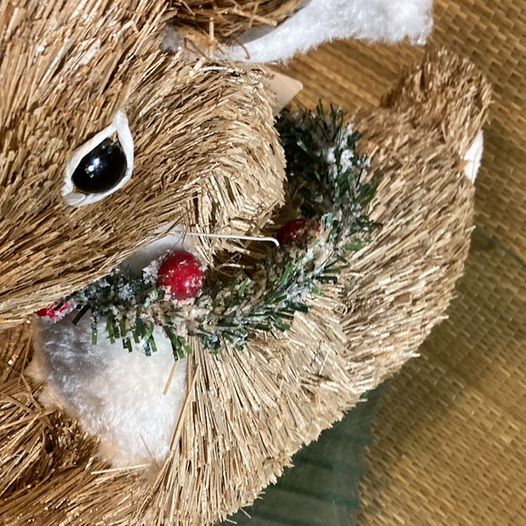 Festive Brown Reindeer with Antlers and Wreath - Picture 3 of 6